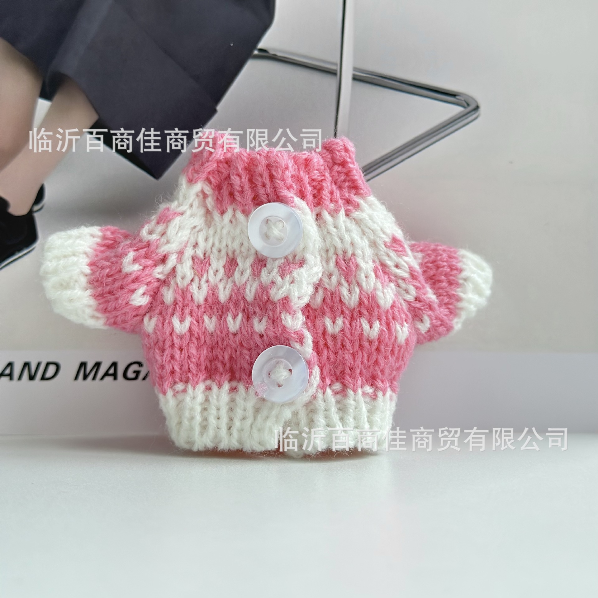 粉白满天星纽扣款 · 高5CM----------宽5CM