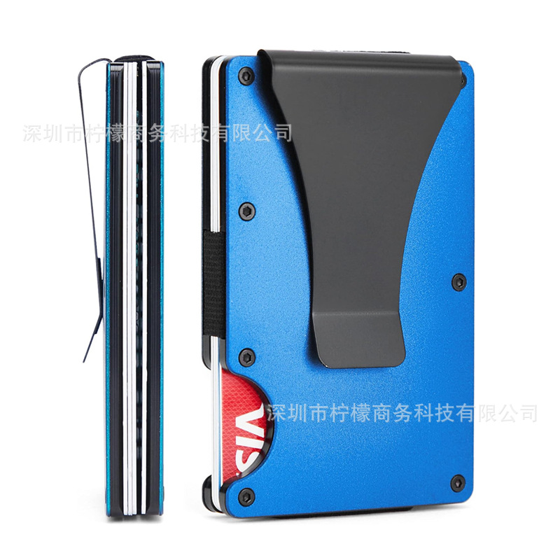Exclusive Aluminum Alloy Metal Wallet RFID Anti-theft Card Holder Card Sleeve Ultra-thin Metal Money Clip