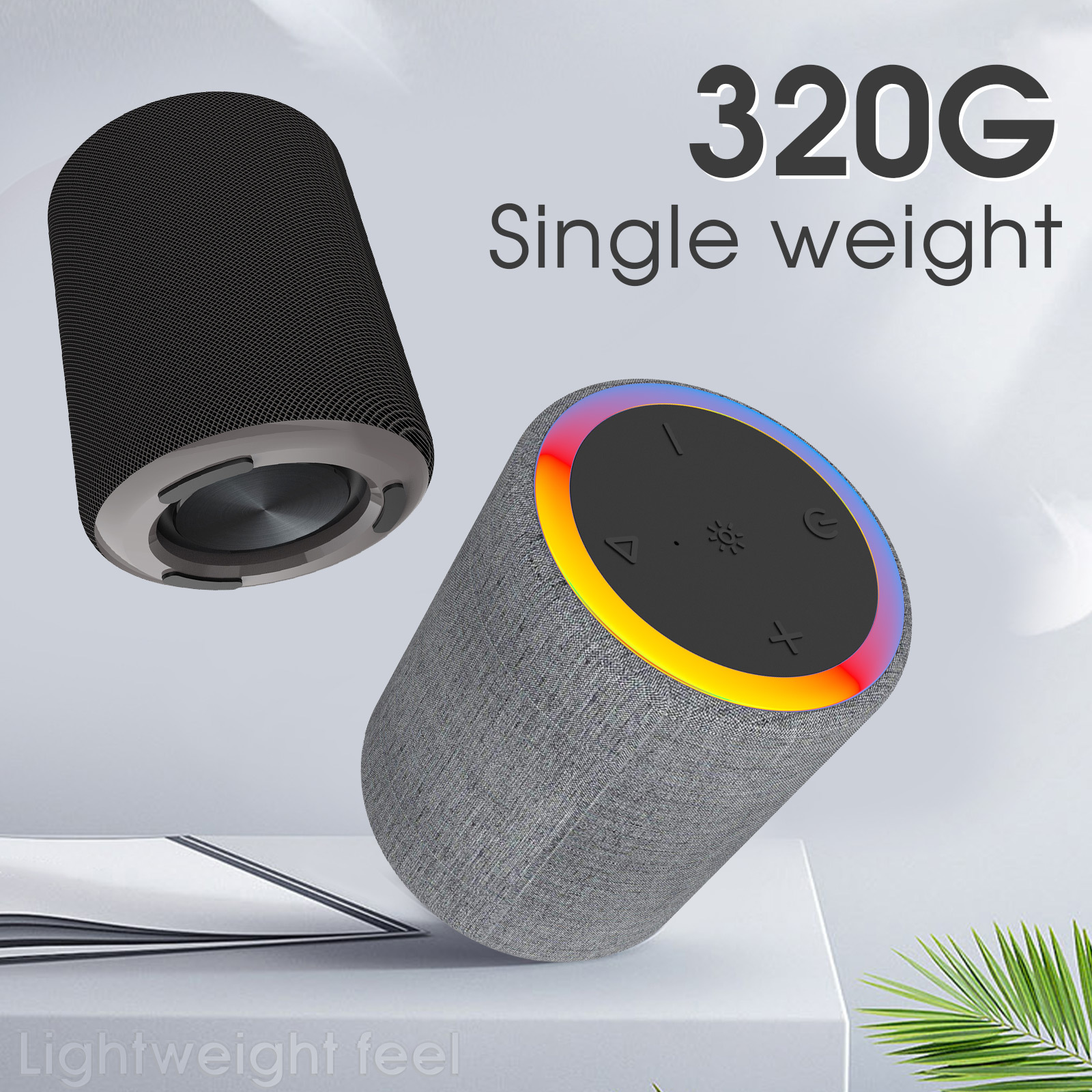 Outdoor Waterproof Bluetooth Speaker Cylinder Small Steel Cannon Colorful Mini Speaker Portable Fabric Audio