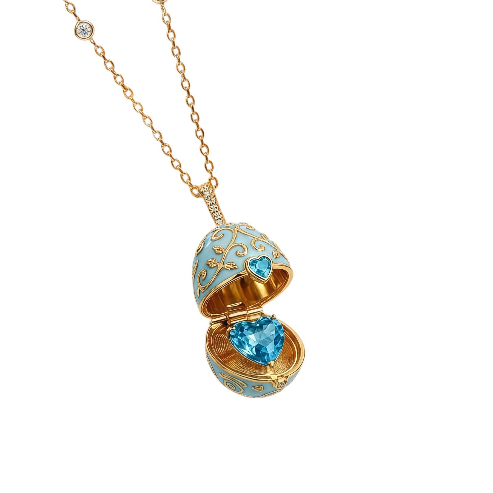 New pink-toned colorful necklace with openable design, Mother's Day gift niche necklace