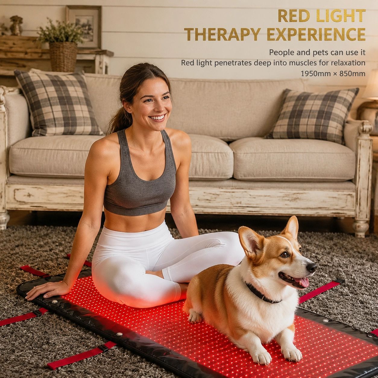 New Red Light Therapy Mat 2520 Lamp Beads Extra Large Size Infrared Dual Band Red Light Heat Therapy Mat Sleeping Blanket