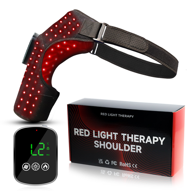 Red Light Physiotherapy Vibration Hot Compress Shoulder Guard Electric Heating Physiotherapy Red Light Heating Pulse Massage Infrared Shoulder Guard