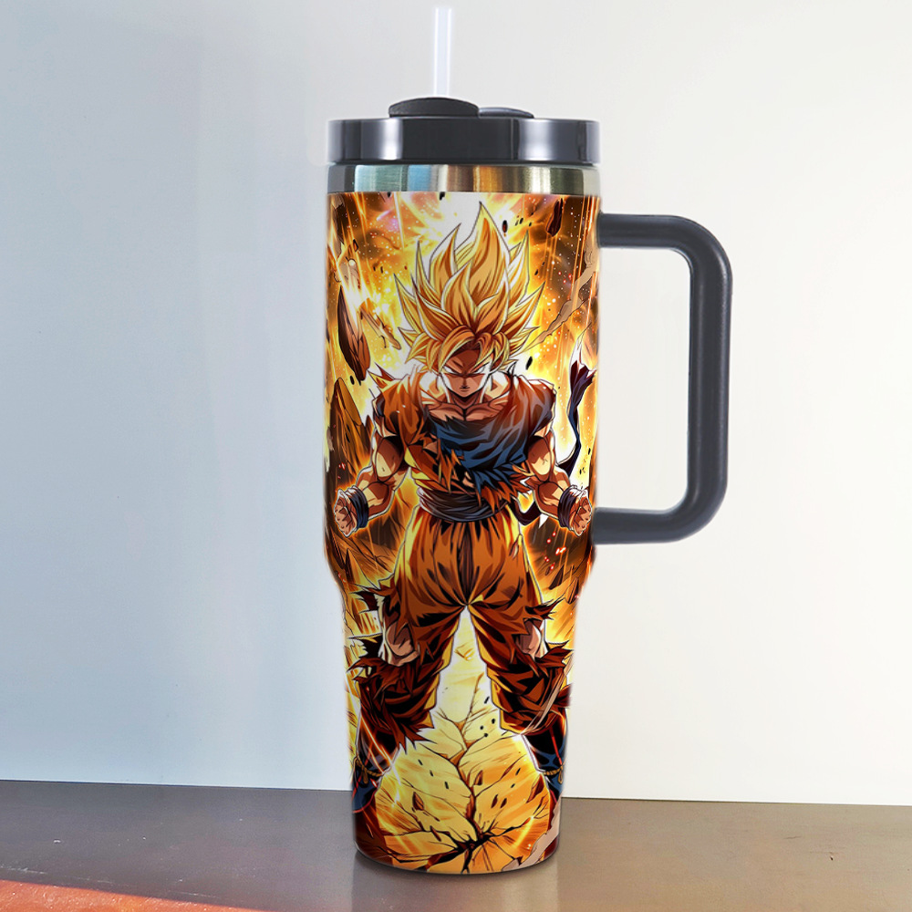 40oz tumbler Dragon Ball printed car ice霸 cup giant thermal cup car cup