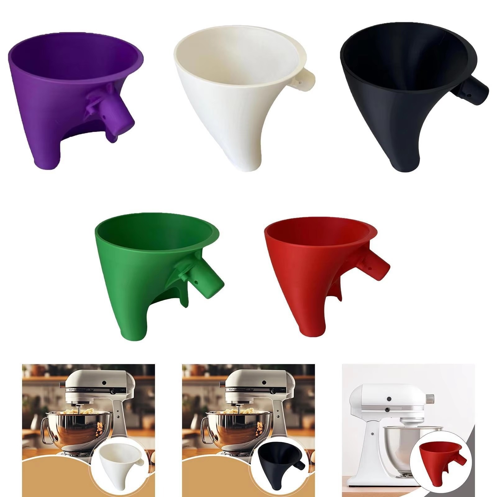 New mixer with hook fixed flour funnel stand mixer flour funnel Flour Fu