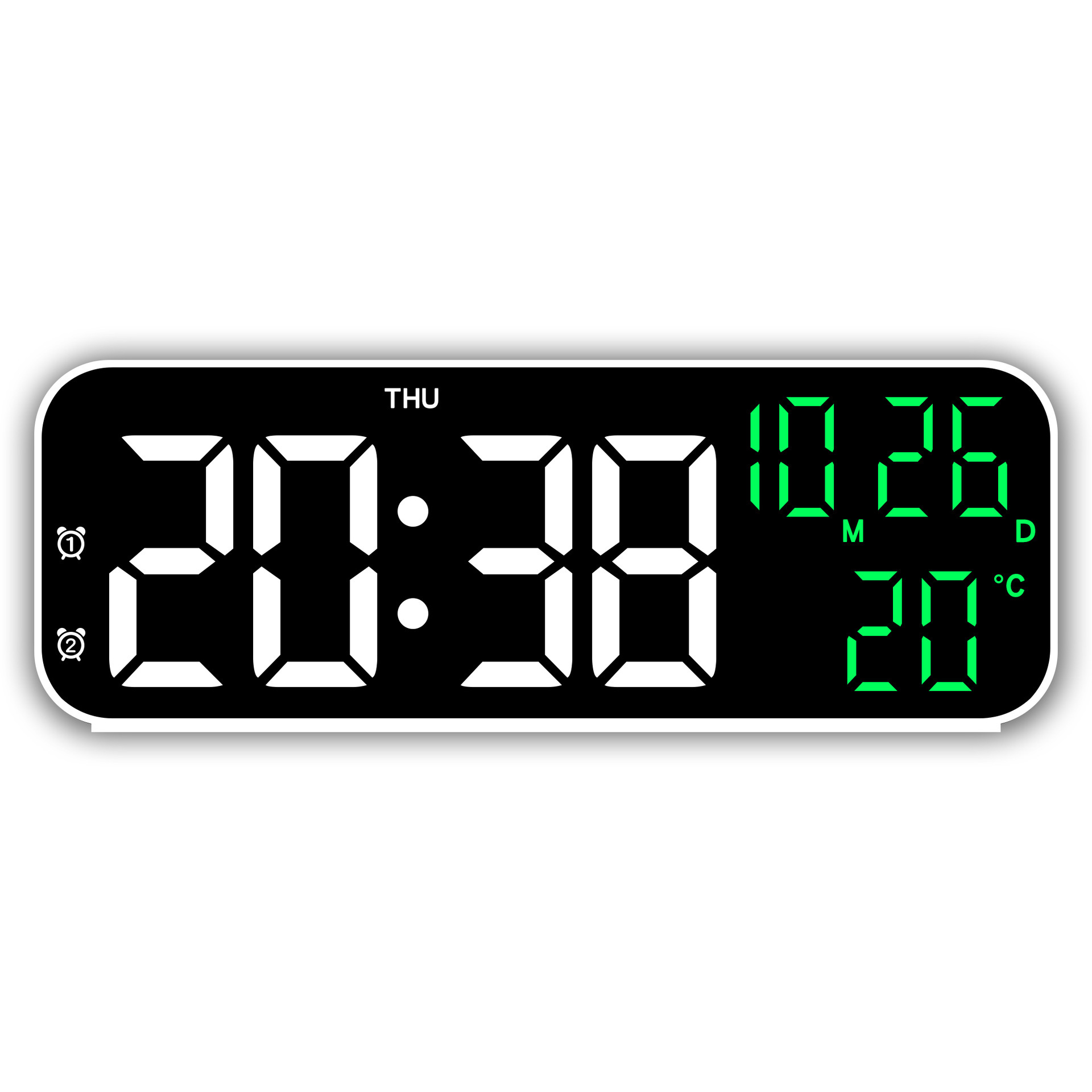 New Electronic Clock Simple Alarm Clock Multifunctional LED Clock Multiple Alarm Groups 9 Inch Clock 2802