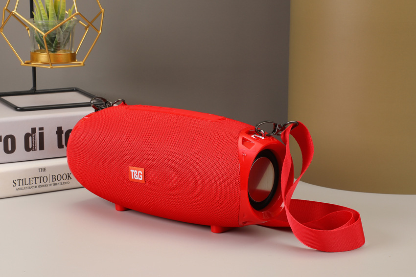 Shoulder-Back Outdoor Fabric Small War Drum Dual Speaker Bluetooth Speaker Wireless High Volume Music Player TG534