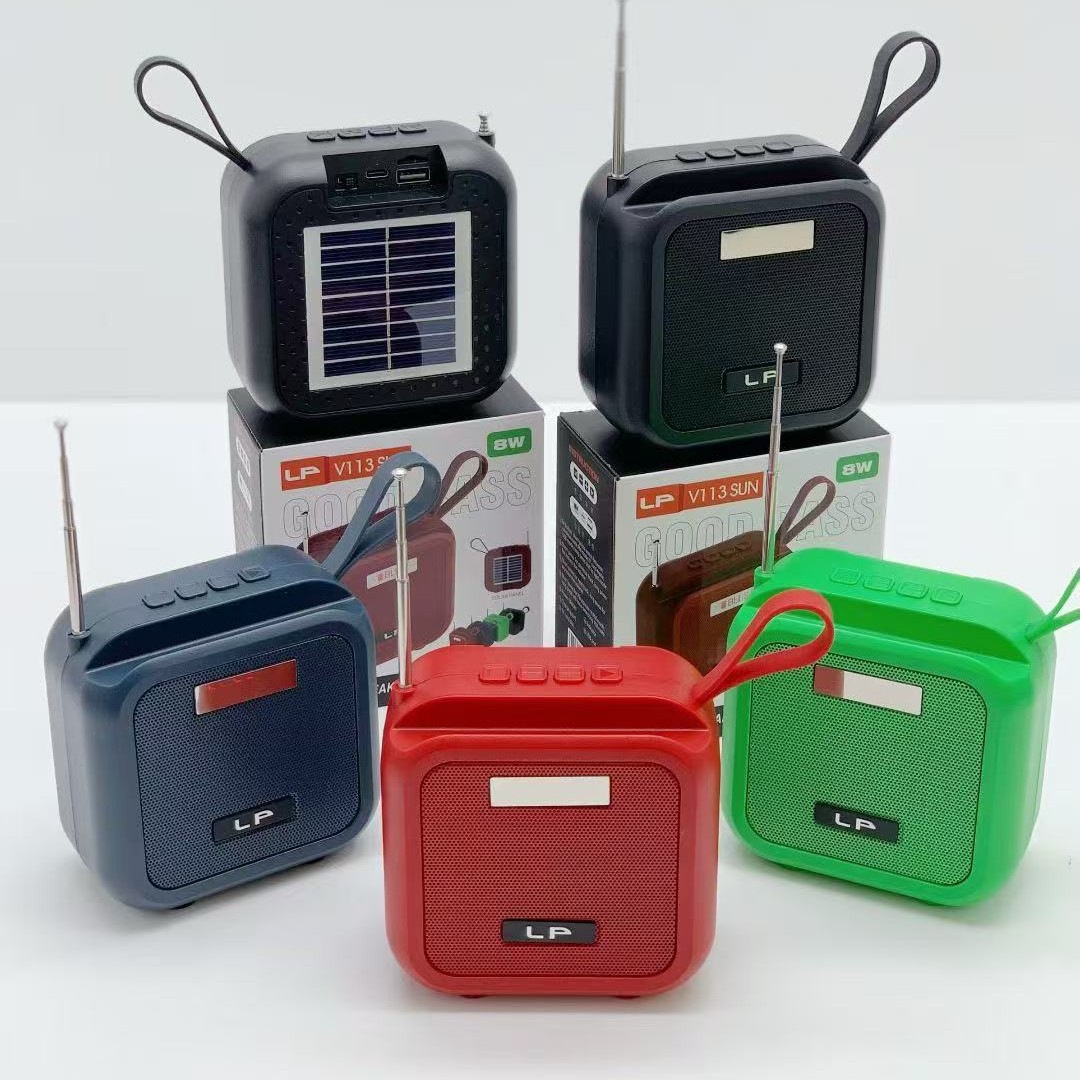 Liangpai LP-V113SUN Solar Bluetooth Speaker with FM Antenna Outdoor Radio Portable Subwoofer