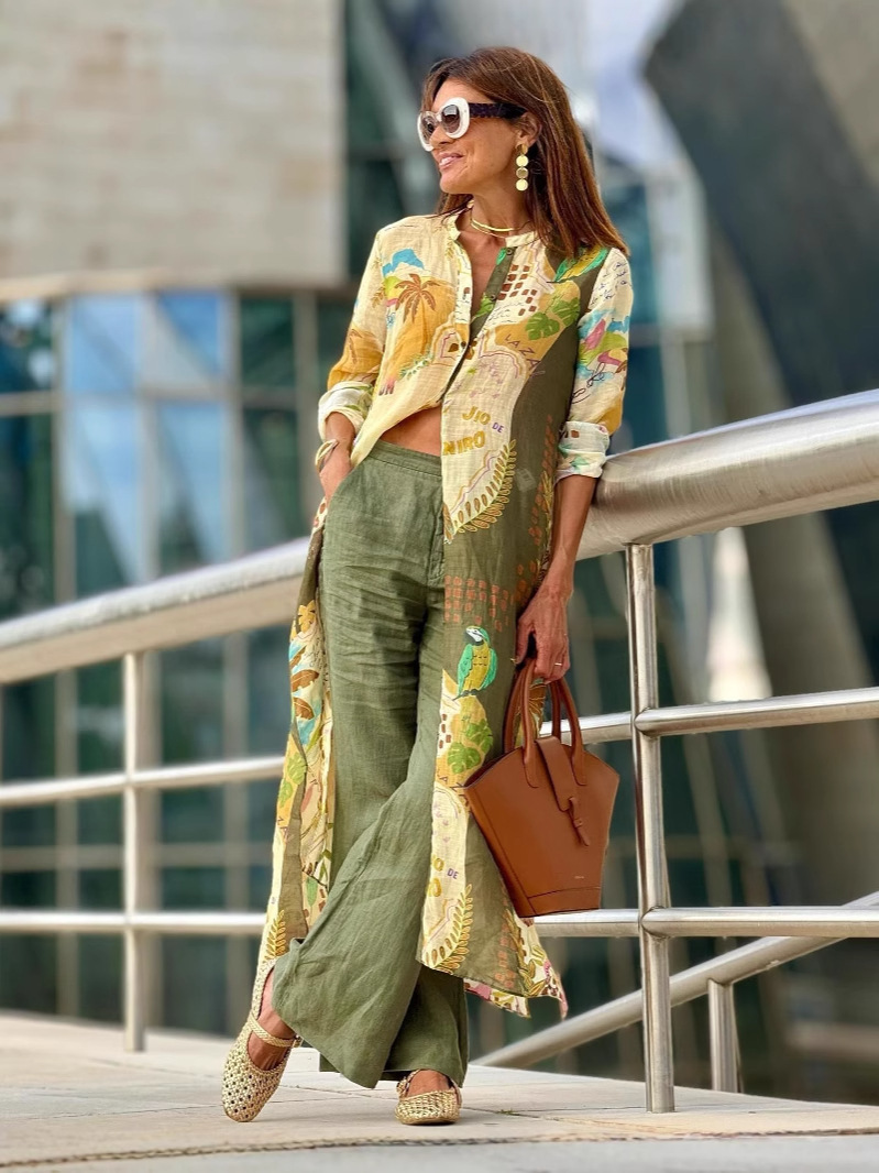 2025 Independent Station New Print Casual Shirt Women's
