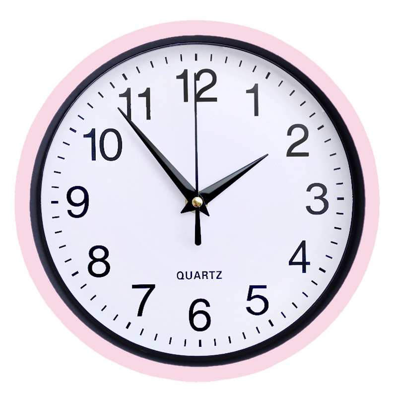 8-inch Silent Wall Clock Compass Movement Kitchen Bedroom Clock Can Add Logo Round