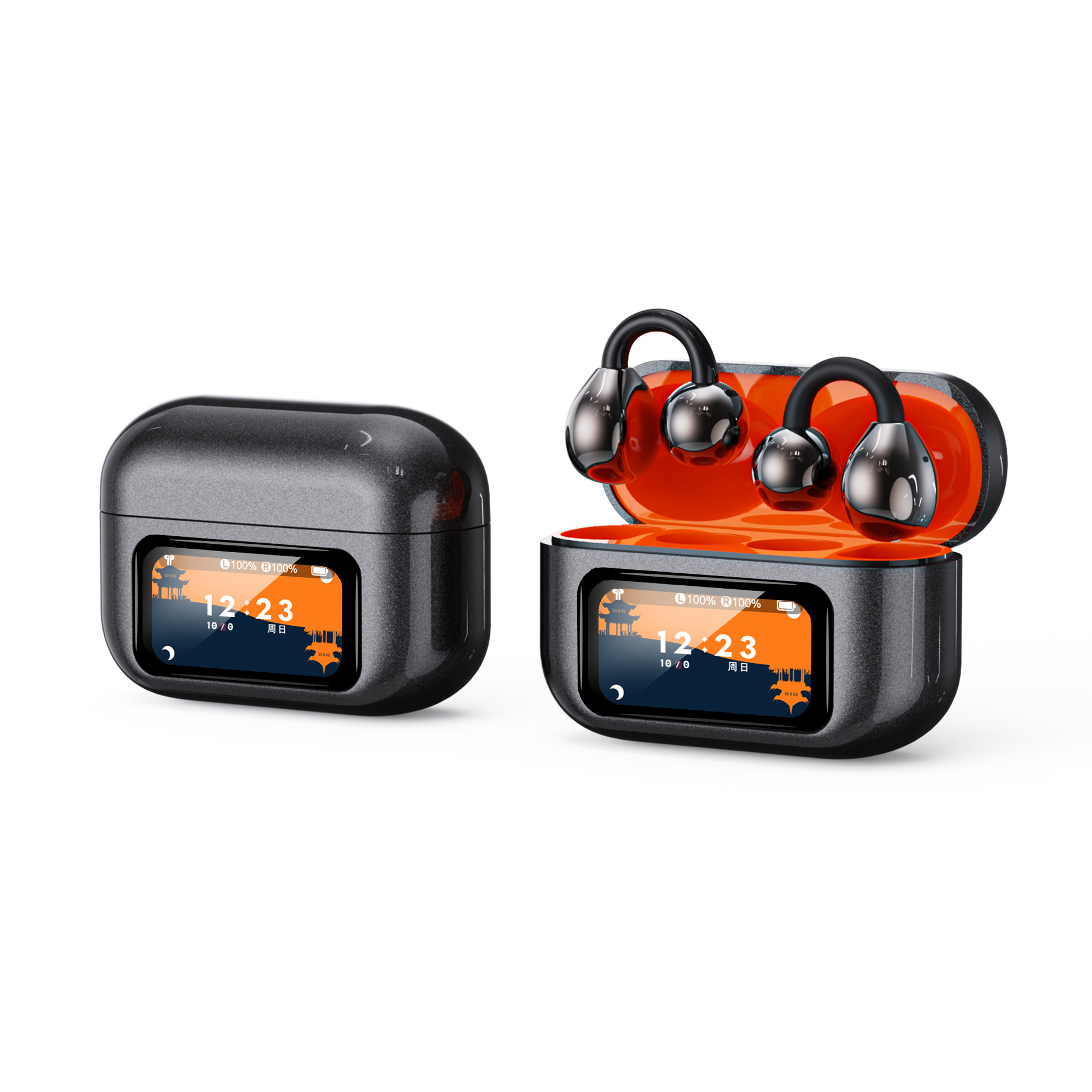 New XG42 Smart Translation Bluetooth Earphone OWS Clip-On Wireless Dual Ear Stereo HIFI Earphone