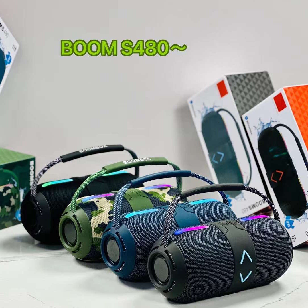 S480 Portable Wireless Bluetooth Speaker RGB Fabric Camouflage Heavy Bass High Quality Home