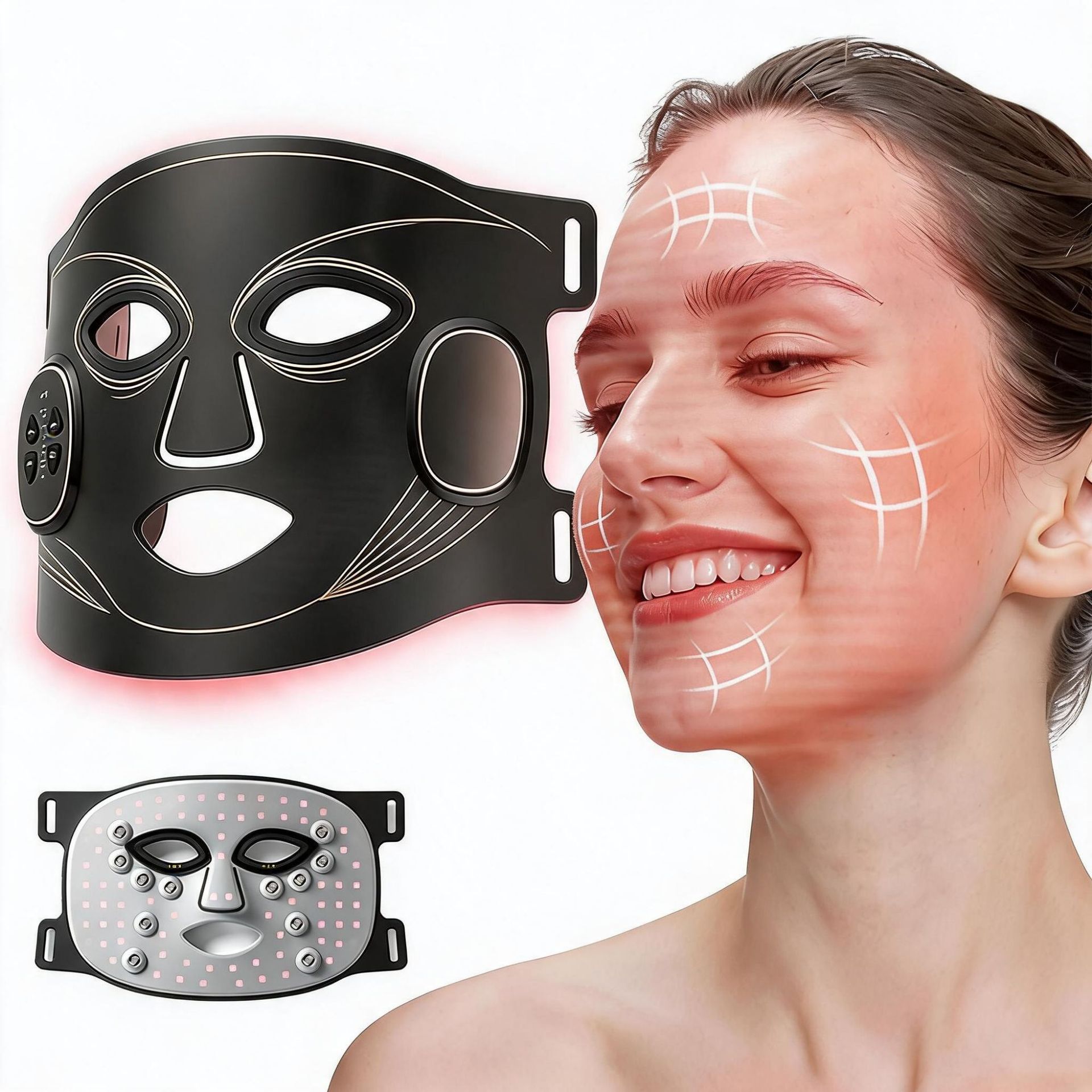 New Microcurrent Beauty Mask Seven Color Light FDA 510K Photon Skin Rejuvenation LED Red Light Mask Beauty Device