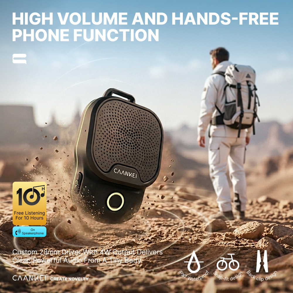 Outdoor portable Bluetooth small audio wireless mini wearable clip-on speaker outdoor cycling can be connected in series