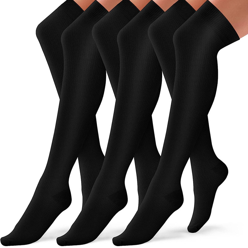 Socks, spring and summer new extended knee-high socks, sports muscle strength socks, high-top anti-slip leg guards, pressure socks for men and women