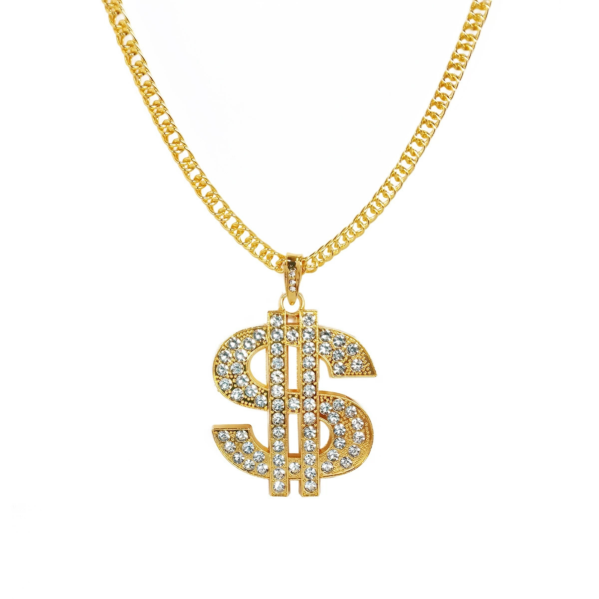 Hip Hop Punk Elvis Sunglasses 18k Gold Plated Dollar Bill Necklace Fisherman Hat Accessory Set