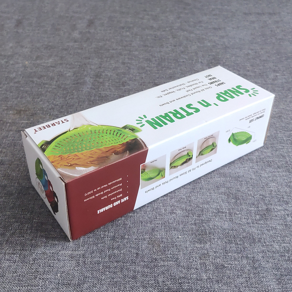 Household kitchen tool silicone pot edge drainer vegetable noodle strainer dish draining filter baffle