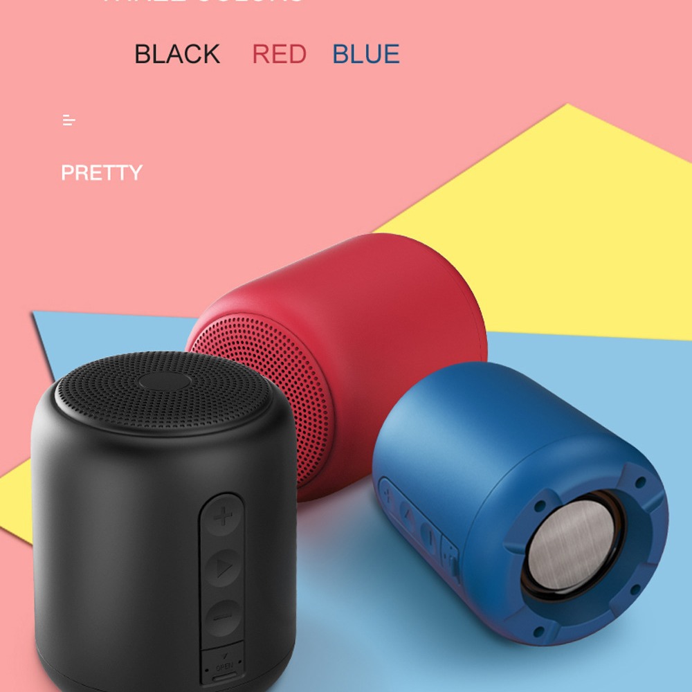 Cylindrical Bluetooth Speaker Wireless Outdoor Mini Portable Small Speaker Subwoofer Home Gift