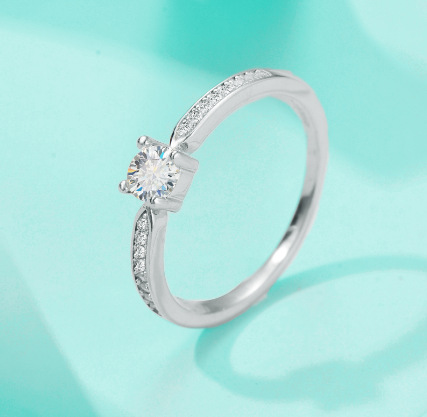 JZ712 New galaxy small ring 30 points simulated diamond ring cubic zirconia