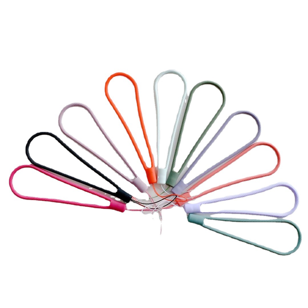 Grid silicone phone lanyard fan silicone wrist lanyard gift moire lanyard colorful hanging rope