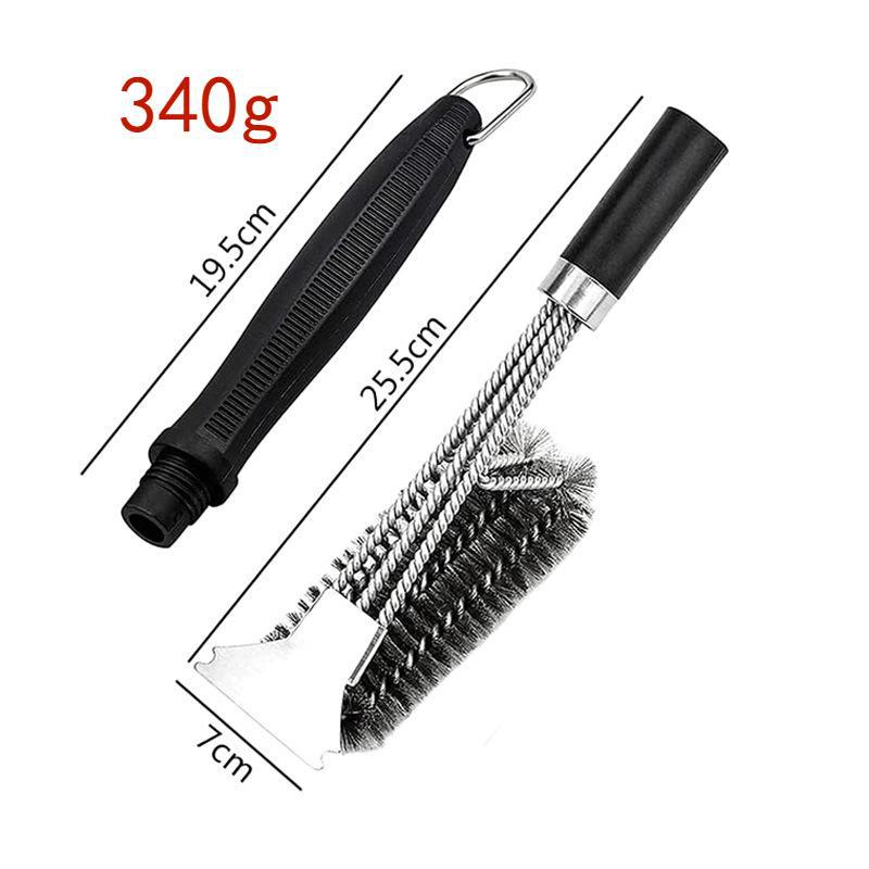 Special BBQ Grill Cleaning Brush Grill Rack Brush Grill Net Kitchen Tool Steel Wire Outdoor Stainless Steel Wire Brush