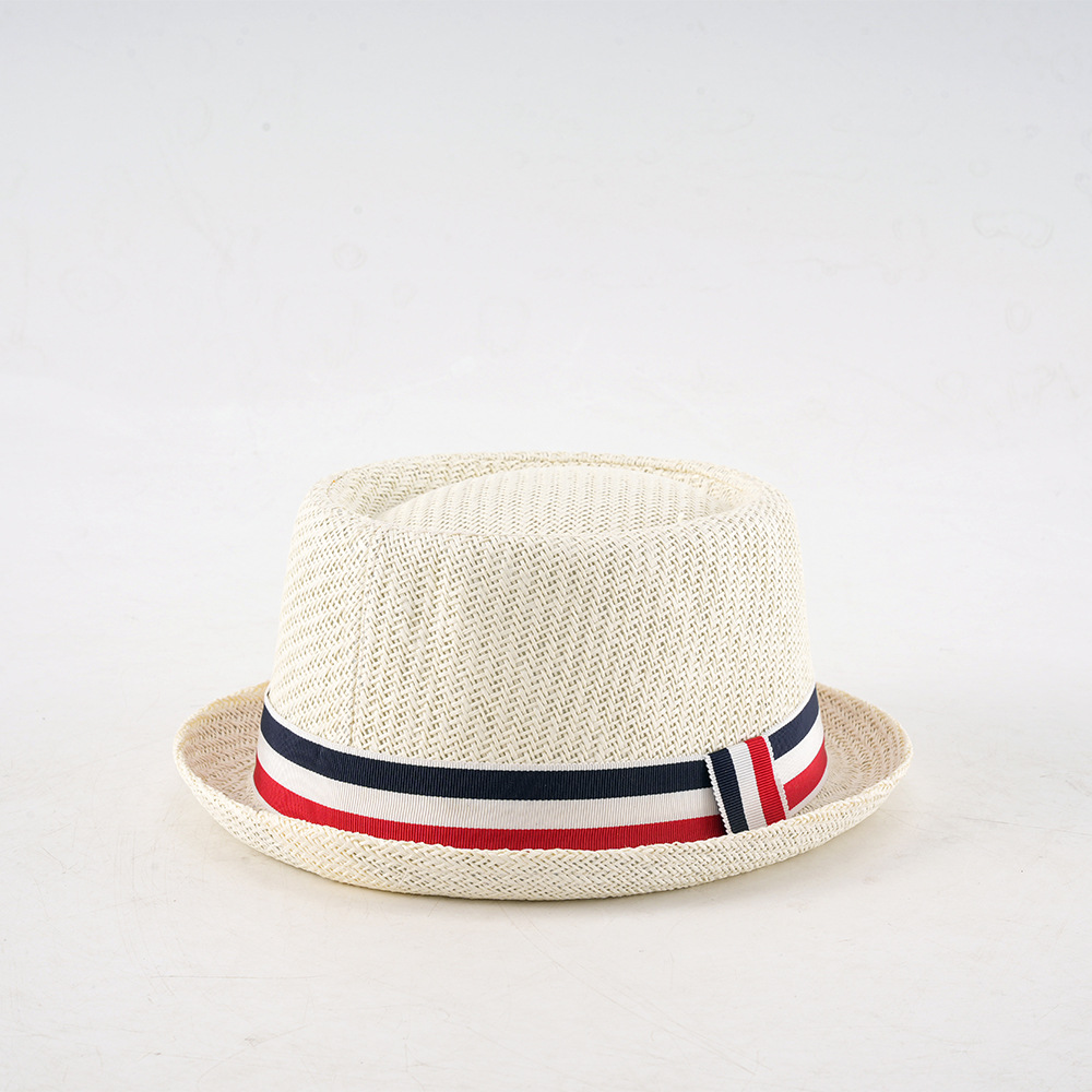 Duck Grass Concave Round Top Fedora Summer Outing Short Brim Jazz Sun Hat