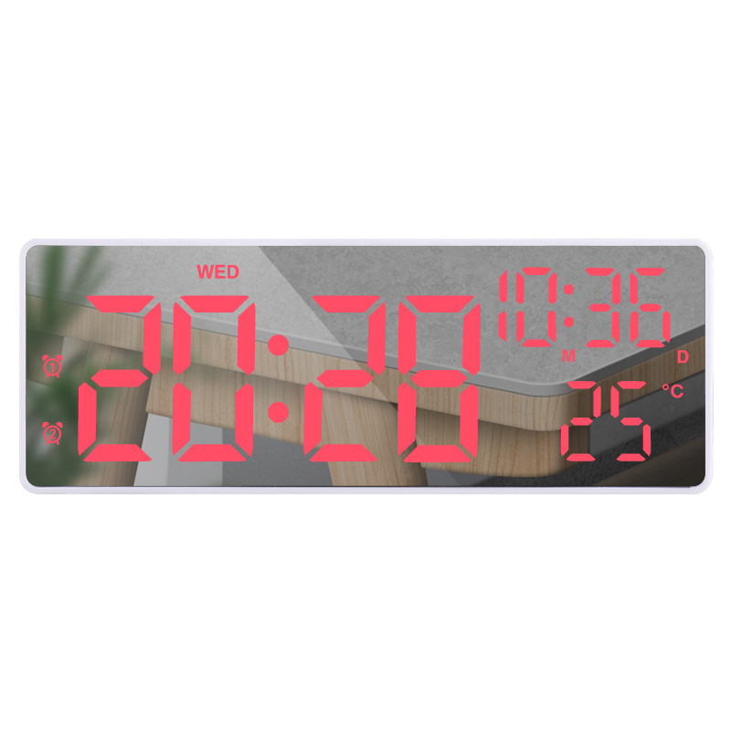 Touch minimalist LED mirror luminous electronic clock student dedicated led digital clock electronic alarm clock