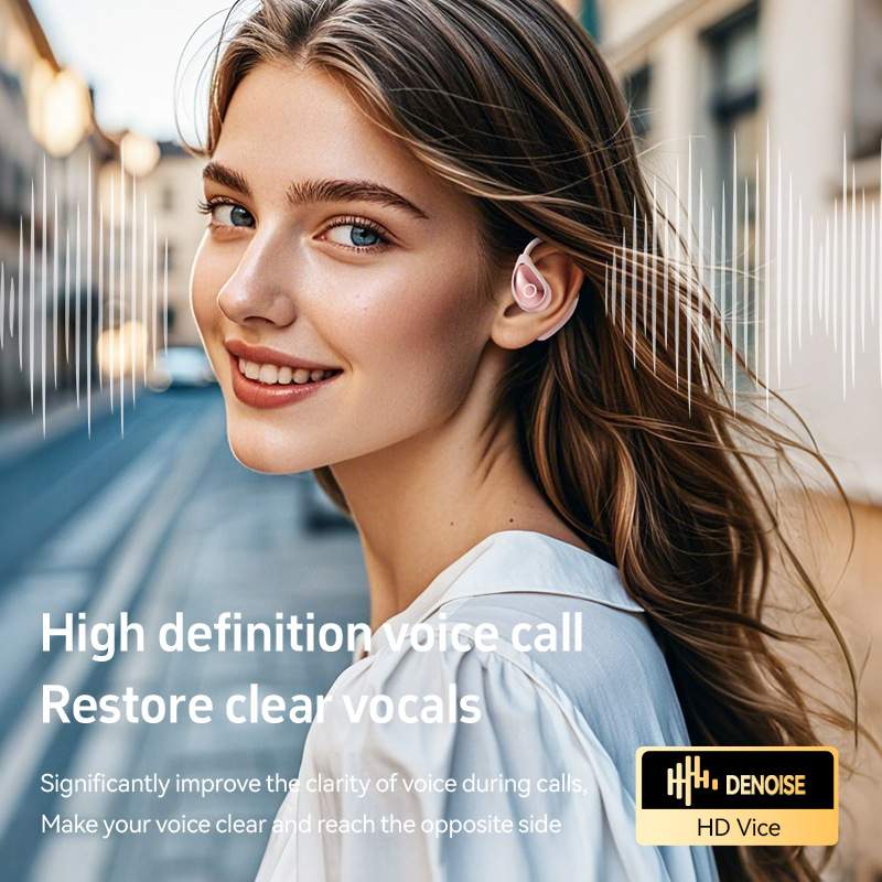 M95 Leather Texture OWS Open Bluetooth Earphones Explosive Wireless Translation Bluetooth Earphones Ultra-Long Battery Life AI Earphones
