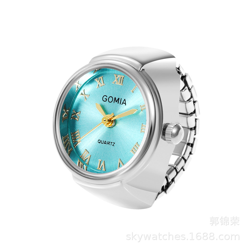 Sunray UP Watch Ring Women's Ring Mini Cute Student Finger Watch See Time Can