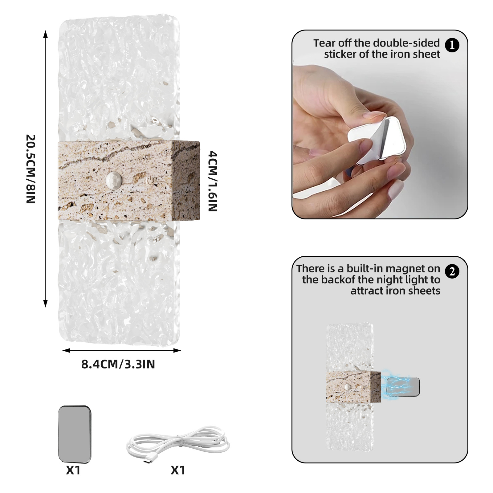 Bedroom Human Body Induction Atmosphere Night Light Charging Magnetic No Wiring Decorative Wall Light