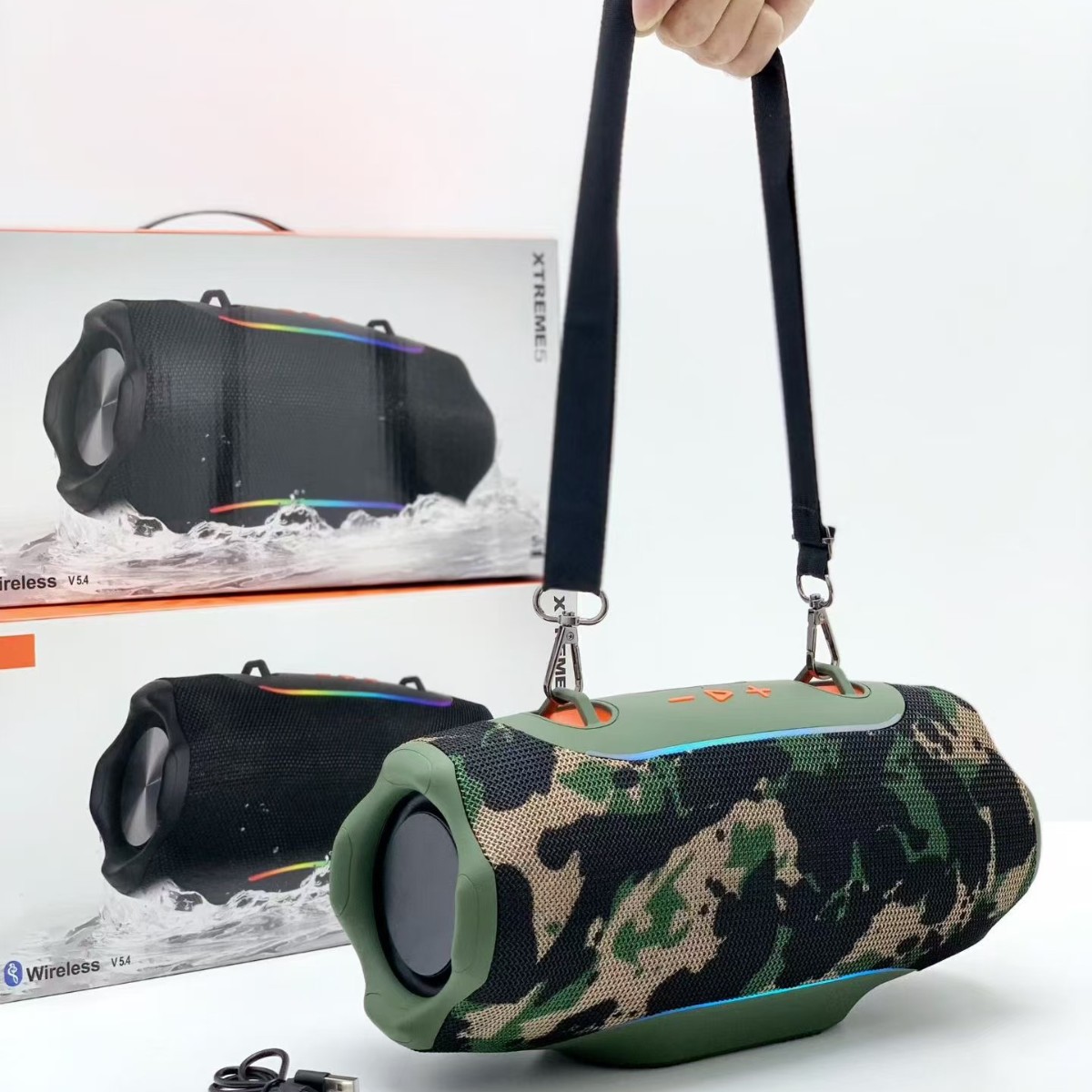 5th Generation War Drum XTREME5 Bluetooth Speaker Wireless Portable 20W Heavy Bass Handle Outdoor TWS Speaker