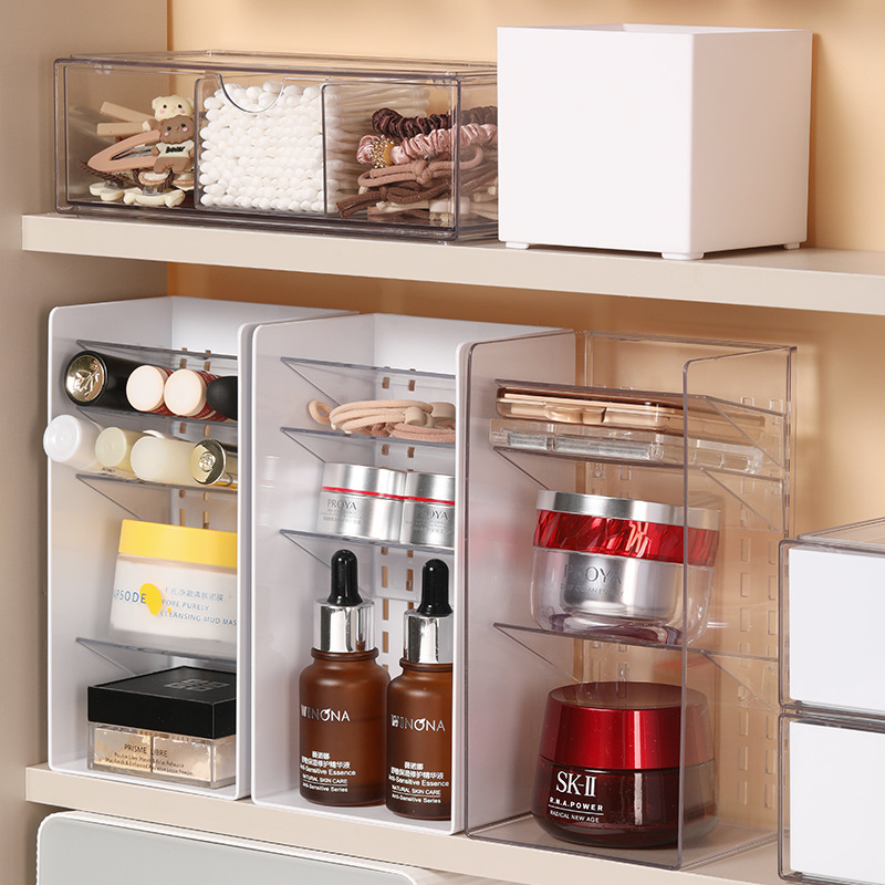 Mirror cabinet storage rack for cosmetics, acrylic shelf for bathroom, lipstick, dressing table, makeup brushes