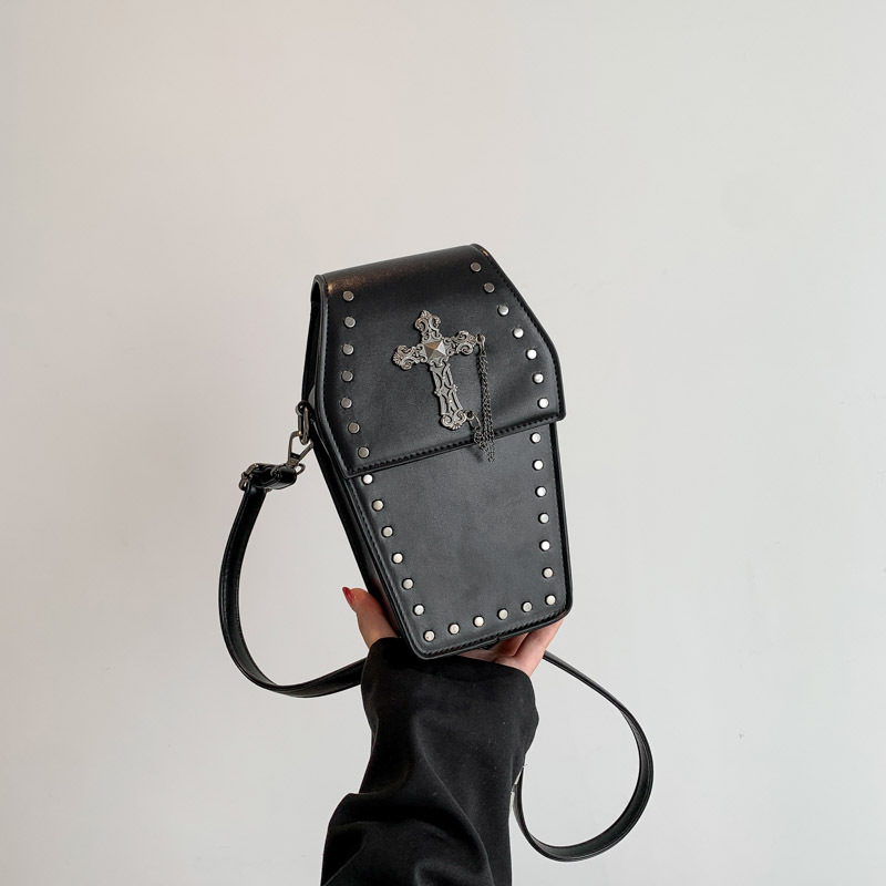 2025 Cross Skull Geometric Single-Shoulder Underarm Bag, Textured Shoulder Bag