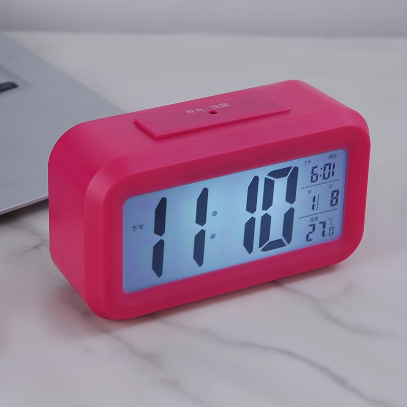 Electronic alarm clock light-sensing alarm clock student special luminous desktop student alarm clock with voice desk clock