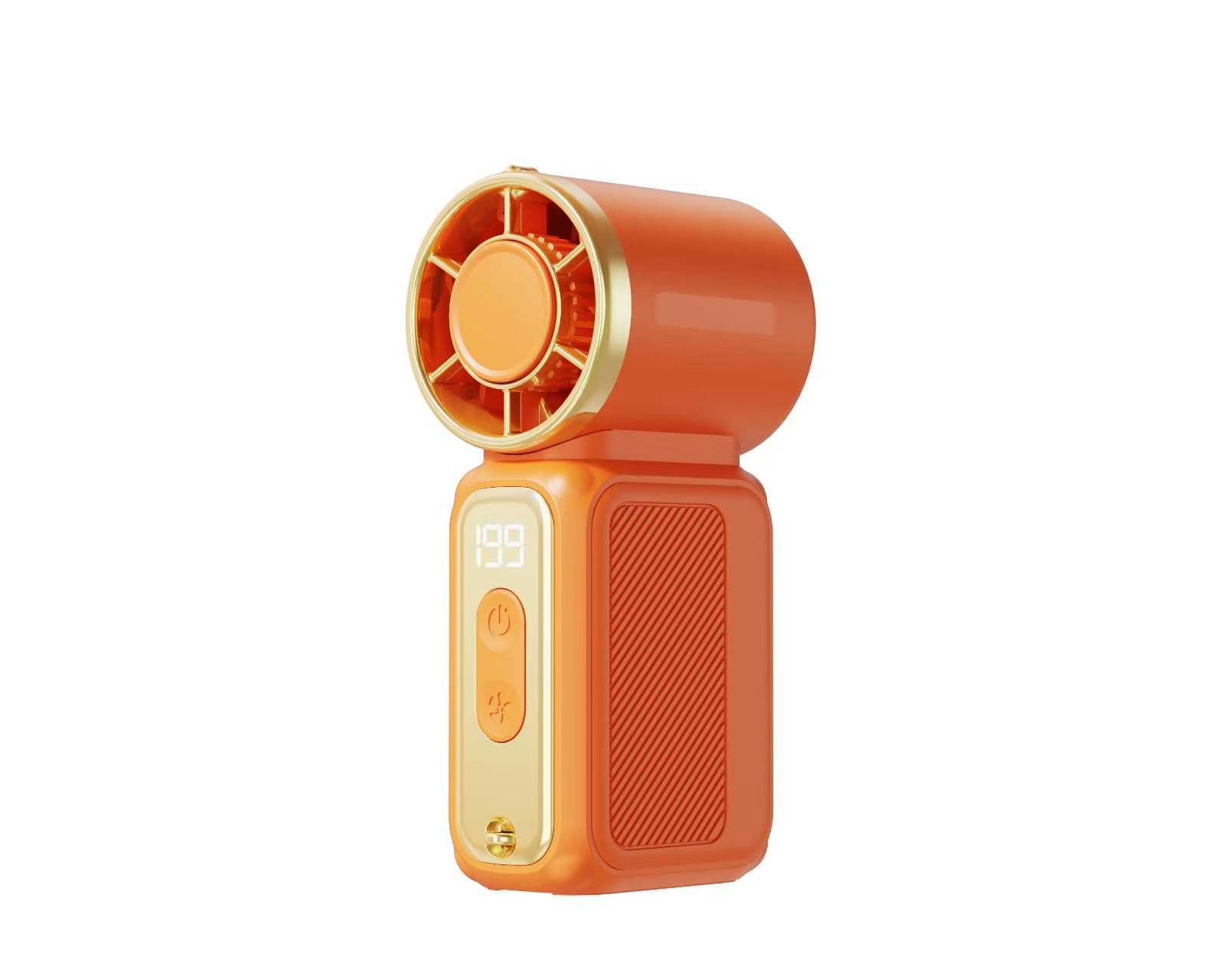 Handheld Small Fan USB Charging Turbo Ice Compressor Cooling Mini Small Fan Portable Outdoor Neck Small Violent