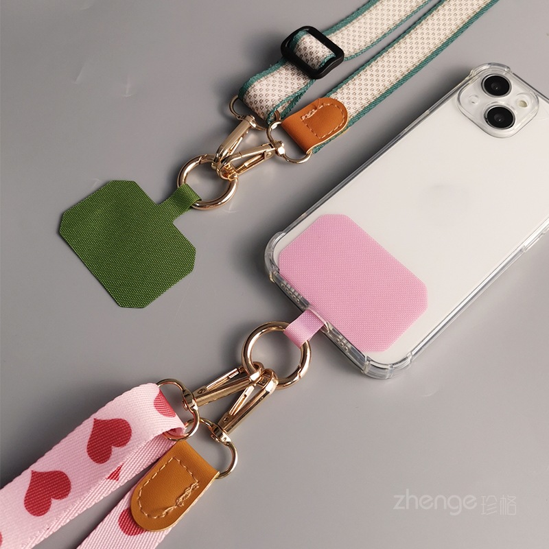 Zhenge phone strap crossbody solid color side long neck adjustable back strap detachable multi-use back strap simple