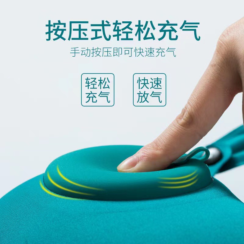 Press-Type Inflatable U-Shaped Pillow Sample Add Logo Air Pillow Core Office Backrest Pillow Portable Neck Protection Pillow