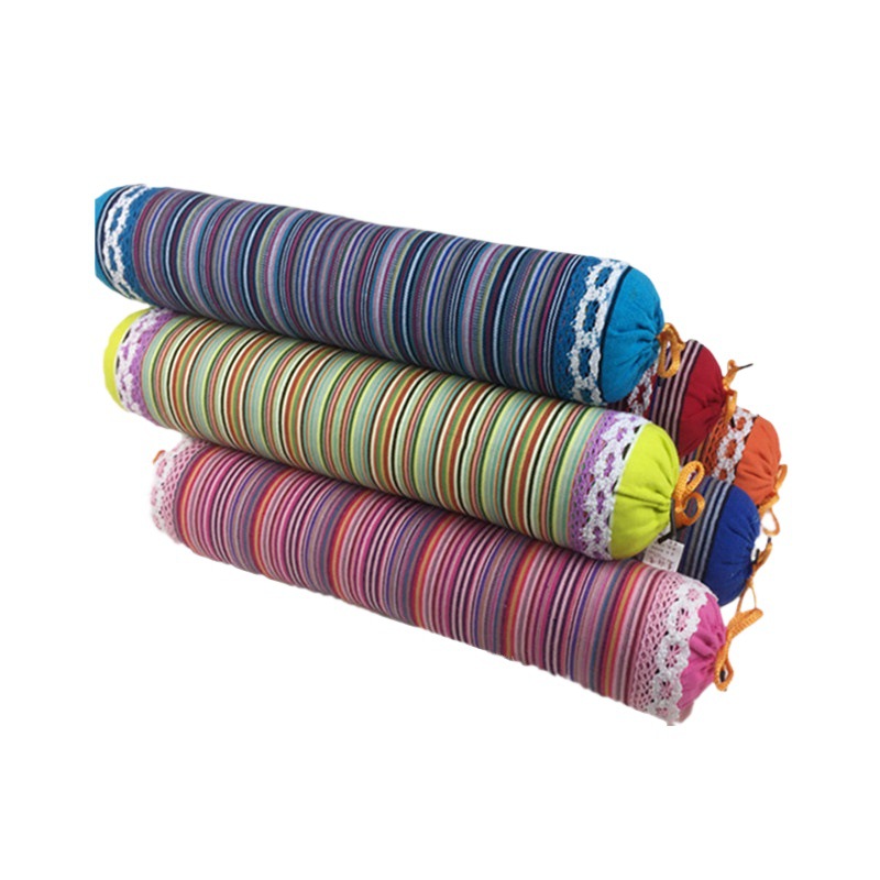 Cassia seed small round pillow cervical pillow stick buckwheat husk neck pillow spine reverse arch correction device cylindrical curve