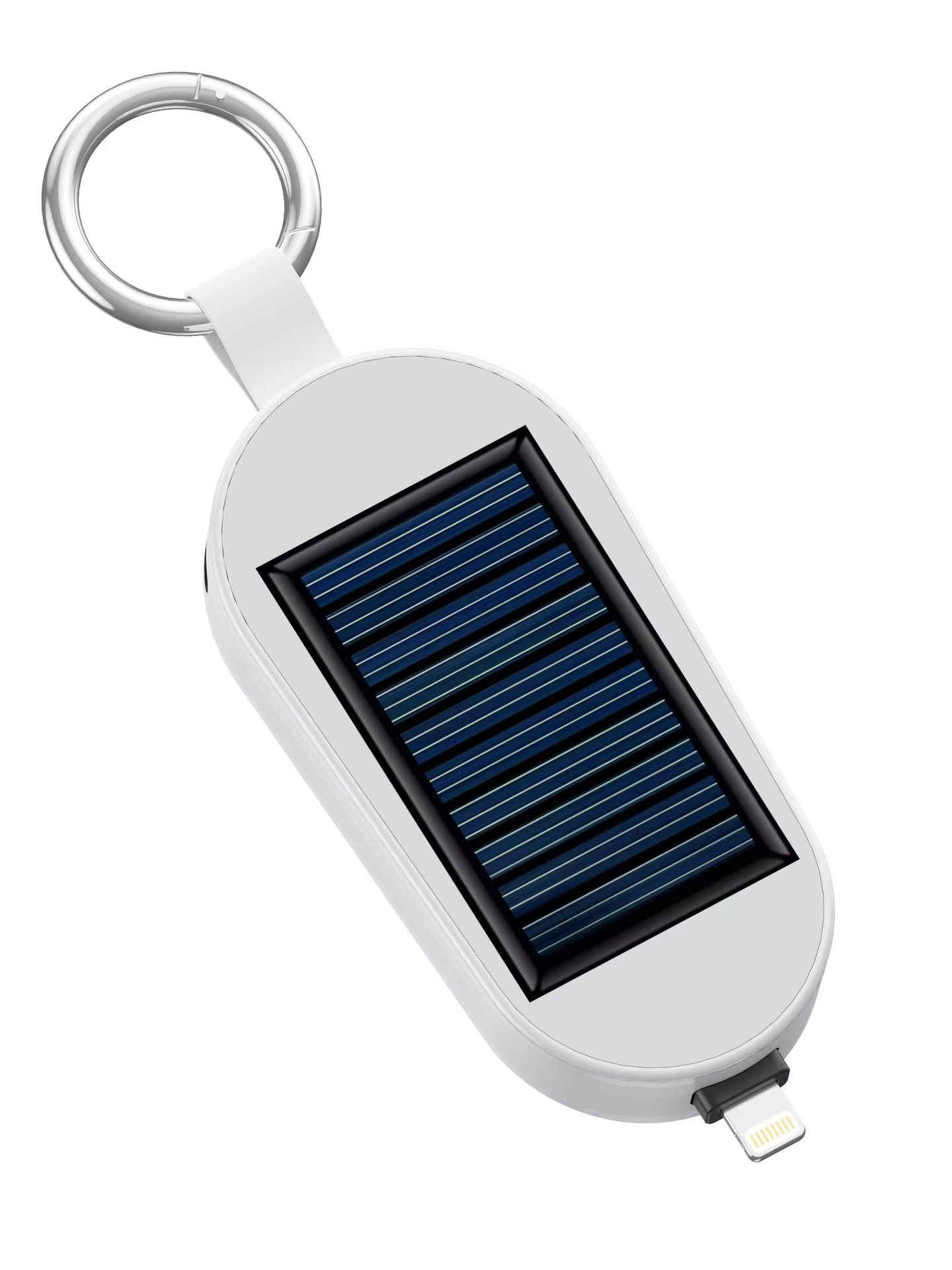Solar mini keychain power bank phone watch emergency power bank two-in-one plug