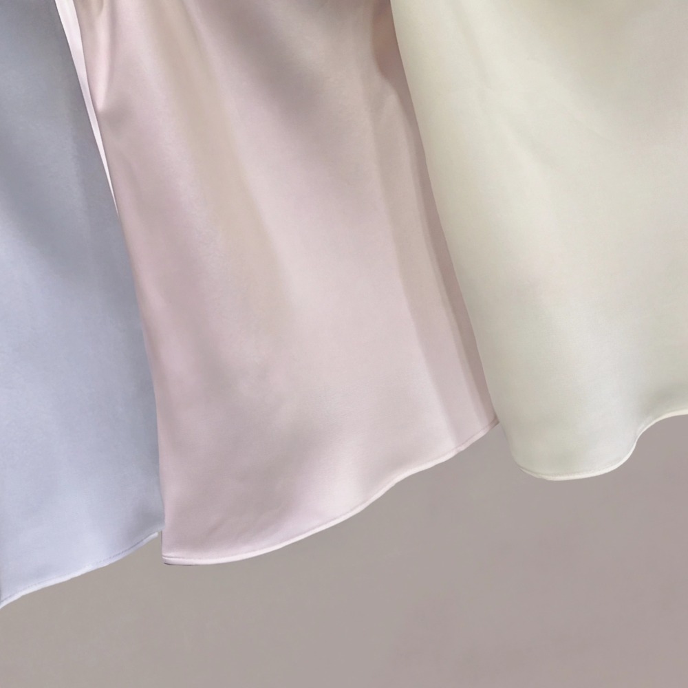 Acetate satin halter top women summer new feminine draped collar sleeveless vest cami
