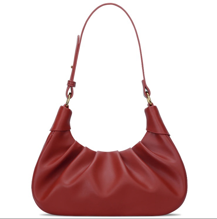 Wrinkled Soft Leather Cloud Bag Commuter Casual Single Shoulder Crossbody Bag Textured Handheld Bag Urban Simple