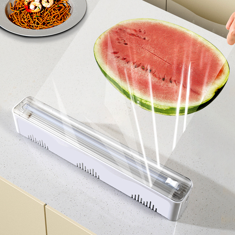 Plastic wrap cutter, household divider, special cutting box for plastic wrap storage, magnetic kitchen supplies