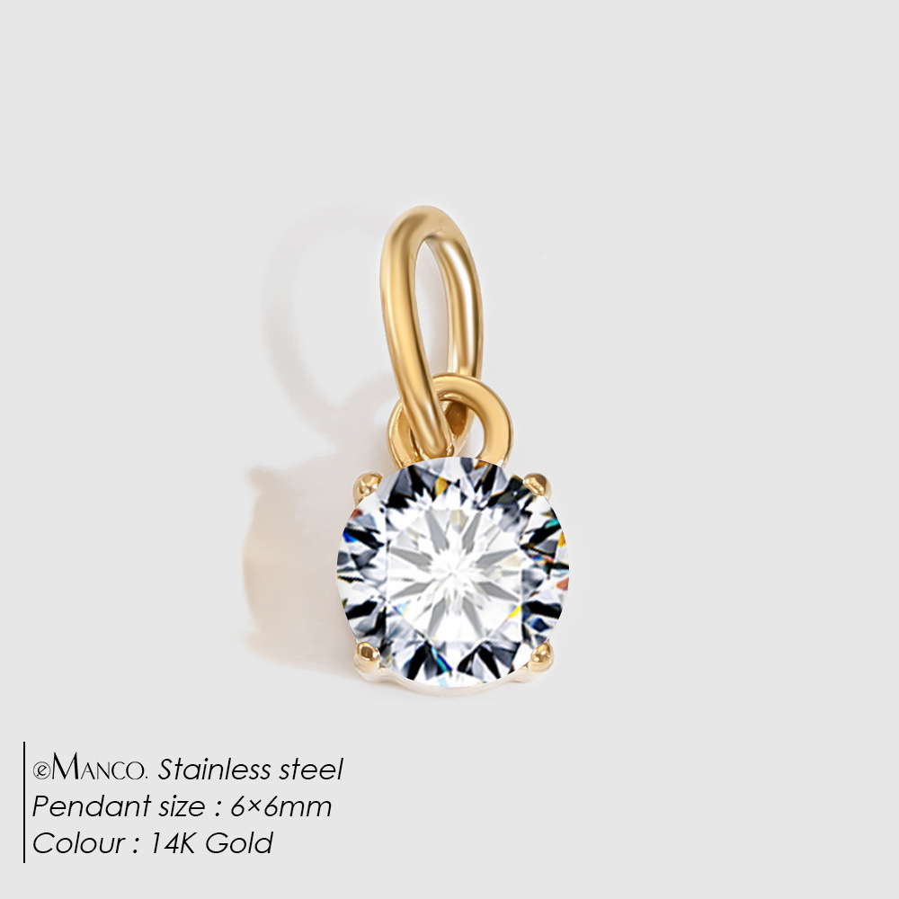 eManco Zircon DIY Necklace Pendant Women's Sense Zircon Pendant