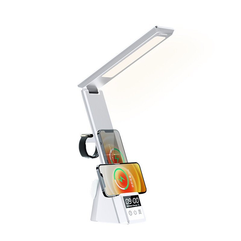 Lamp wireless charger multifunctional phone stand compatible with Apple watch earphone three-in-one wireless charger