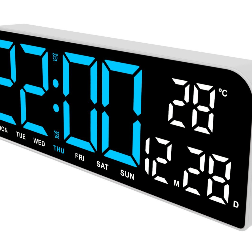 New Large Screen Alarm Clock Simple LED Desktop Clock Clock Large Size Table Clock Hanging 0707