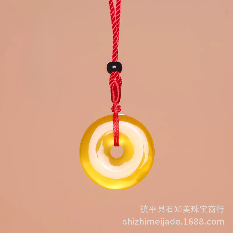 Ice Seed Yellow Chalcedony Guanyin Buddha Pendant Men Women Yellow Agate Auspicious Cloud Lock Pixiu Multi Pendant Live Broadcast