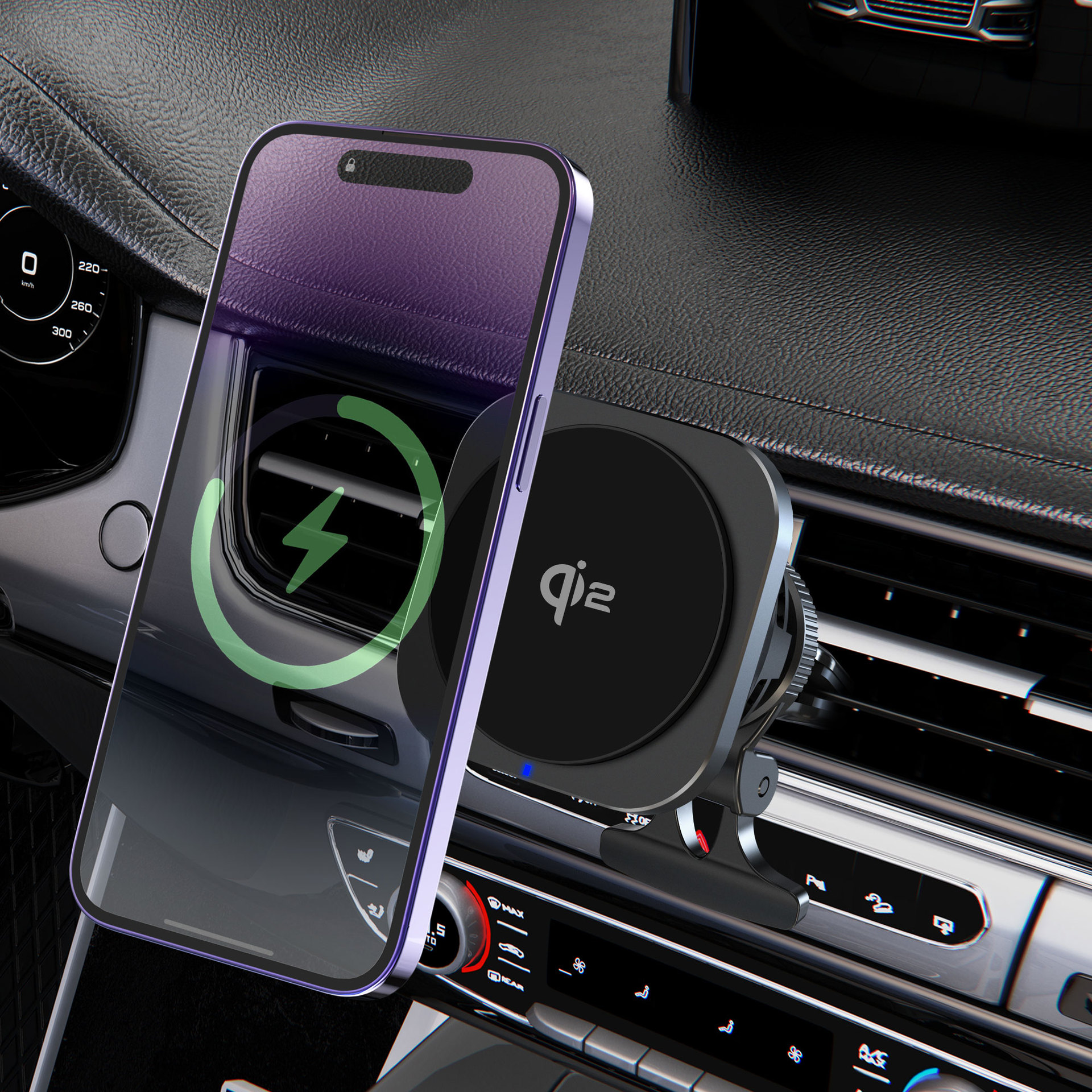 QI2 semiconductor cooling magnetic car wireless charger 15W fast charging