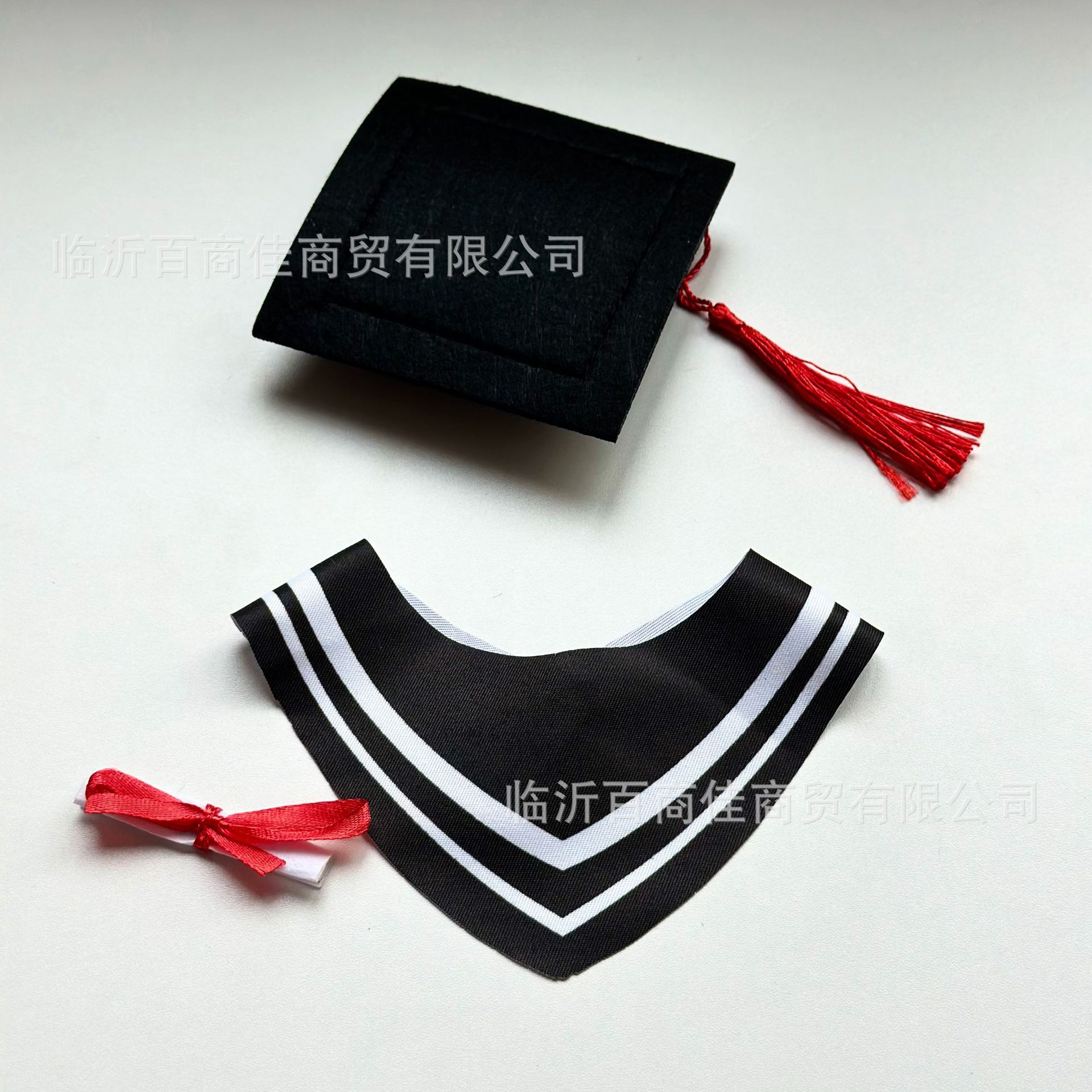 Doctoral uniform 30CM plush doctoral cap certificate set plush toy doll doctoral clothes hat graduation gift