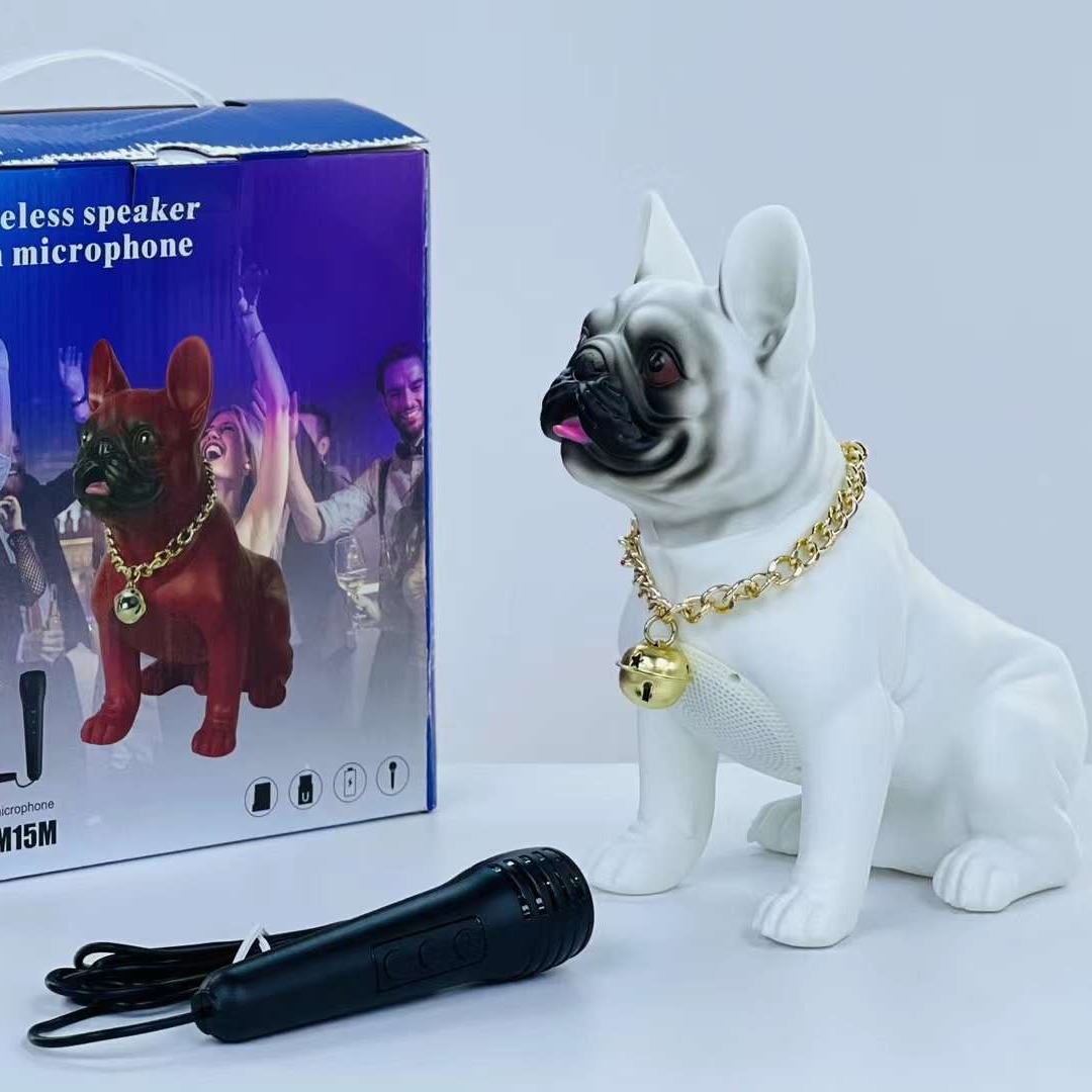 Bulldog M15 Bluetooth Speaker M11 Heavy Bass M12 Ornament Full Body Dog Wireless Card M10 Anime Speaker