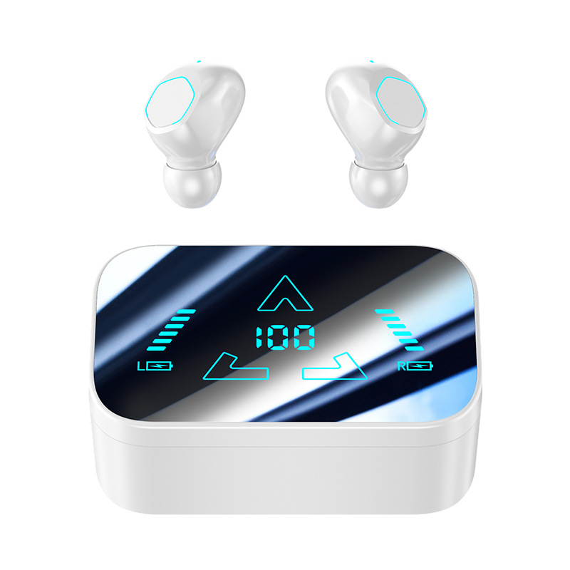 New Wireless Bluetooth Earphone Ultra Long Battery Life In-Ear Digital Display Screen Long Wear Comfortable Huaqiangbei Earphone