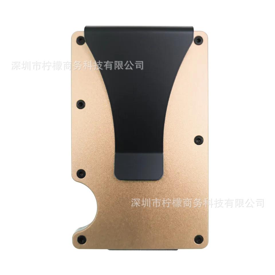 Exclusive Aluminum Alloy Metal Wallet RFID Anti-theft Card Holder Card Sleeve Ultra-thin Metal Money Clip